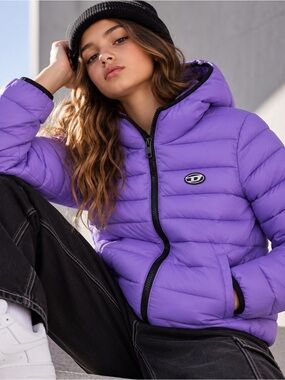 DIESEL Padded jacket with printed logo kids size 12Y (156) NWT